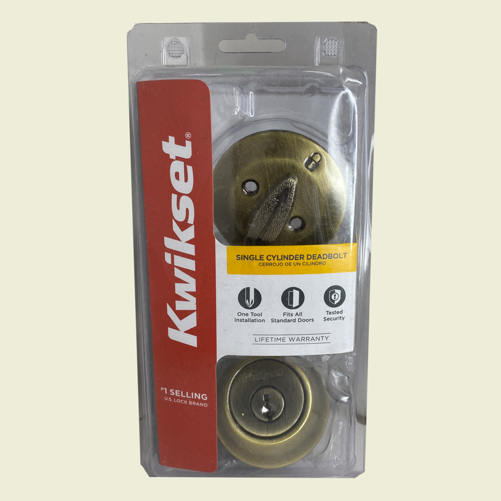 Kwikset Bronze Single Deadbolt Lock Trinidad