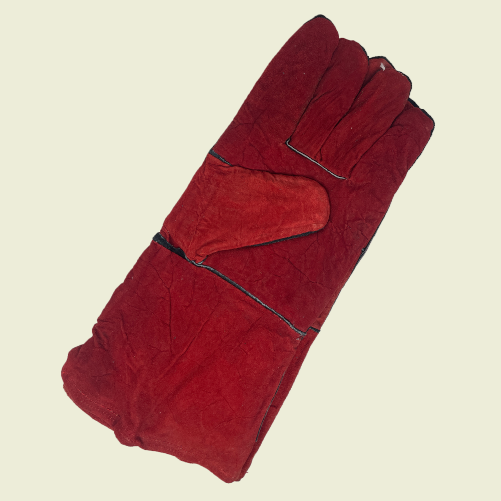 Suede Red Welding Gloves Trinidad