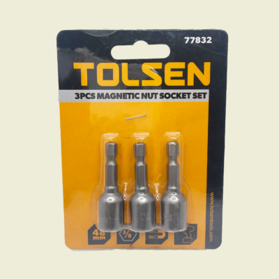 Tolsen 3Pcs ⅜" Magnetic Nut Socket Set Trinidad