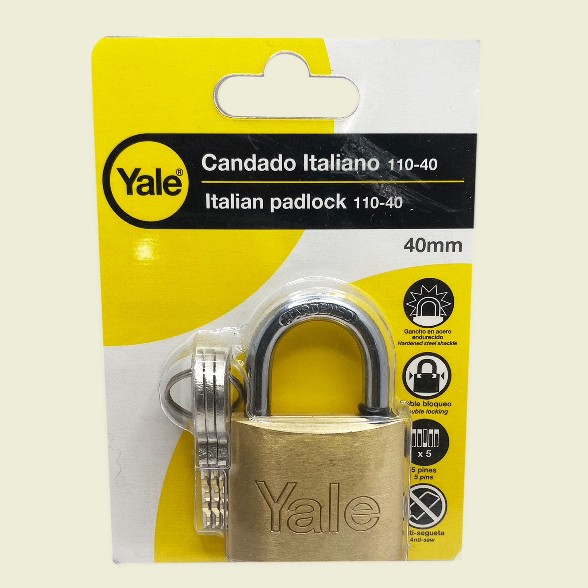 Yale 40mm Brass Padlock • Samaroo's Materials & General LTD