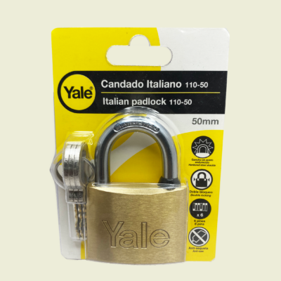 Yale 50mm Brass Padlock Trinidad