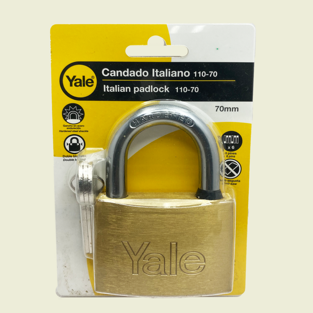 Yale 70mm Brass Padlock Trinidad