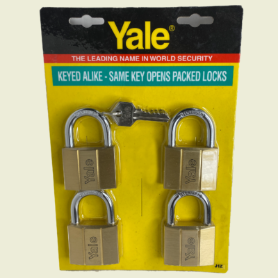 Yale 60mm Keyed Alike Brass Padlock Trinidad