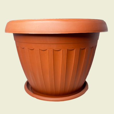 13" Classic Column Planter with Saucer