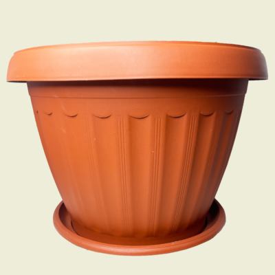 15" Classic Column Planter with Saucer Trinidad