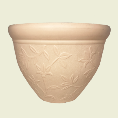 12" Embossed Floral Planter Trinidad