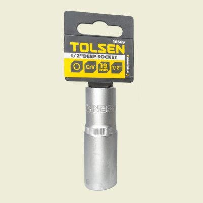 Tolsen 1/2" Drive 19mm Deep Socket Trinidad