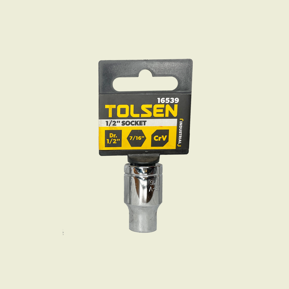 Tolsen 1/2" Drive 7/16" Socket Trinidad