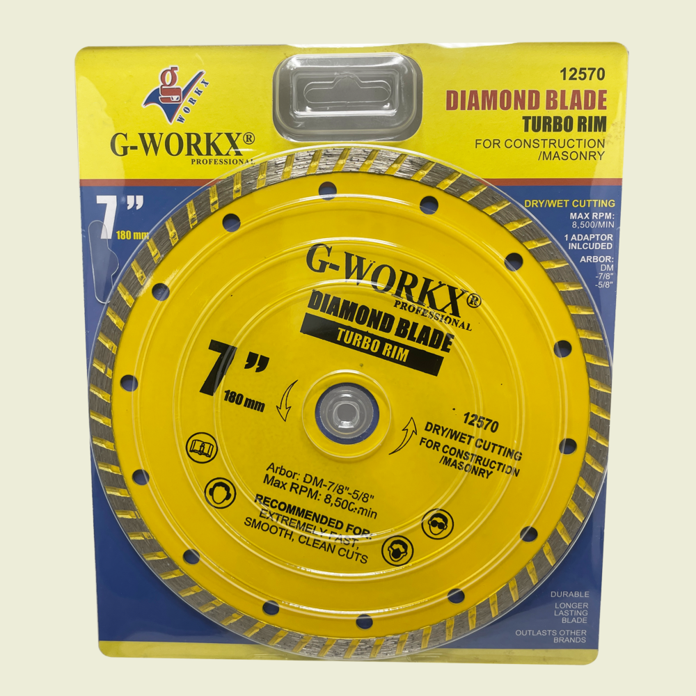 G-WORKX 7" Turbo Rim Diamond Blade Trinidad