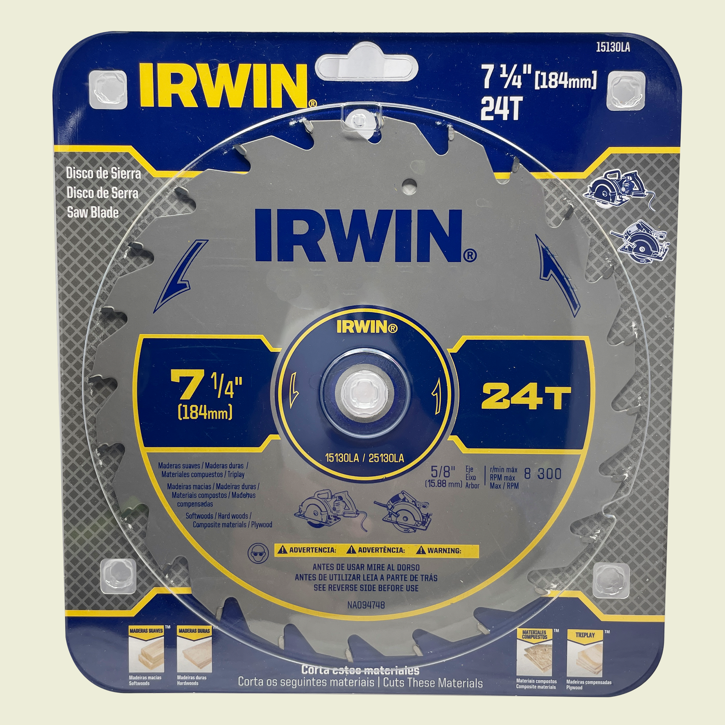 Irwin 7¼" Saw Blade 24T Trinidad