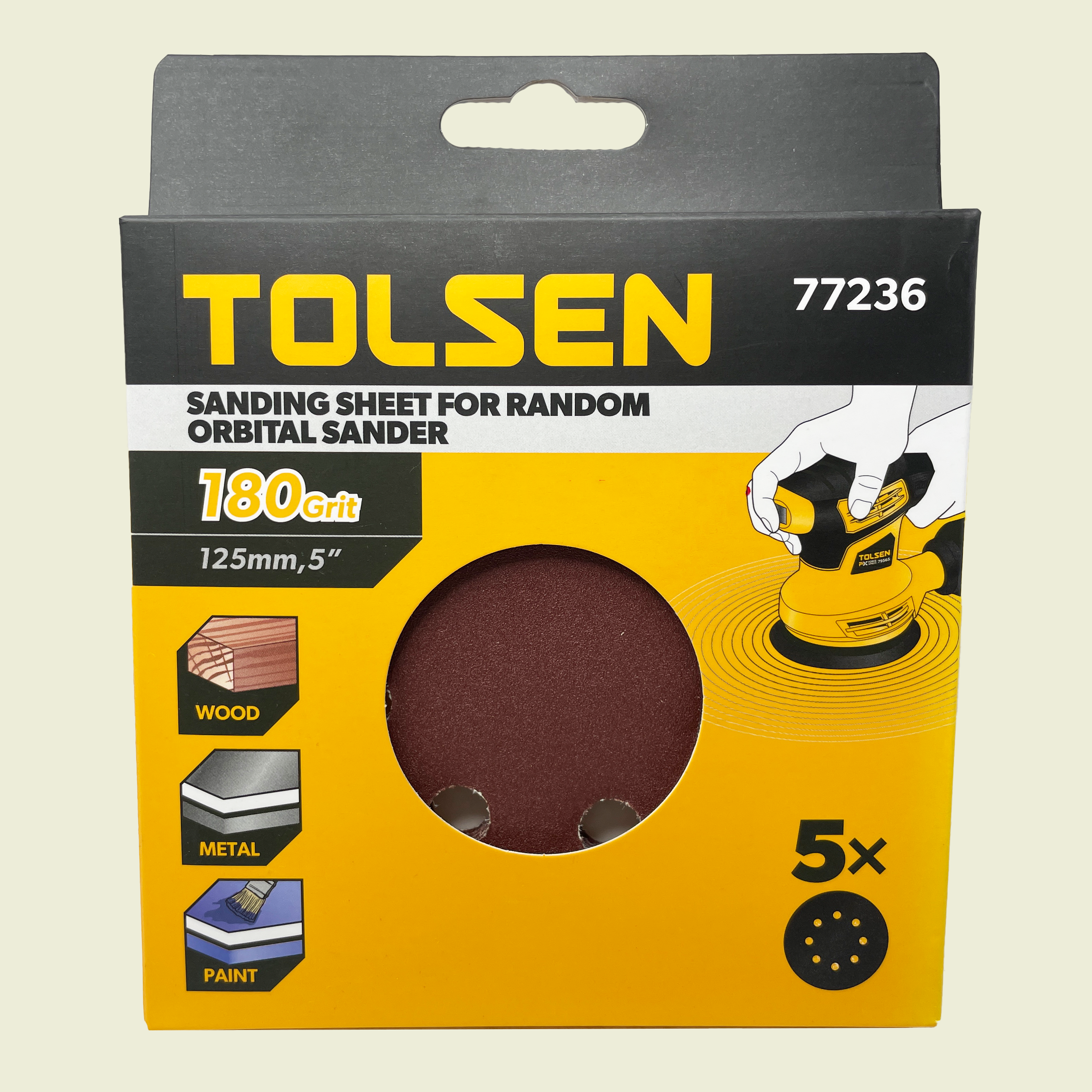 Tolsen 180 Grit Orbital Sanding Sheets Trinidad