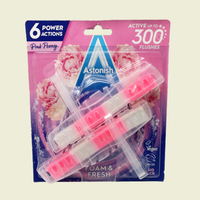 Astonish 6 Power Actions Toilet Block - Pink Peony 2 x 40g Trinidad