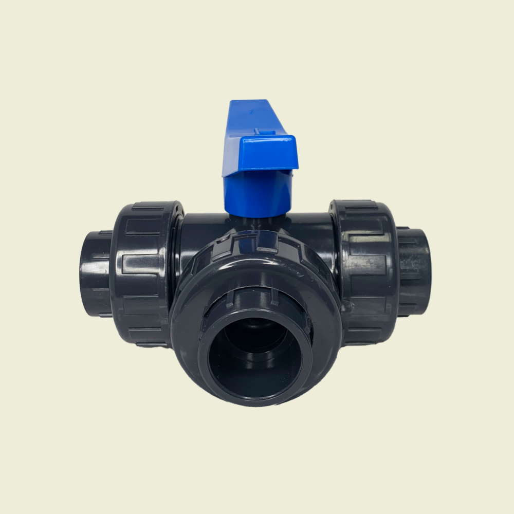 PVC 3-Way Union Ball Valve 1" Trinidad