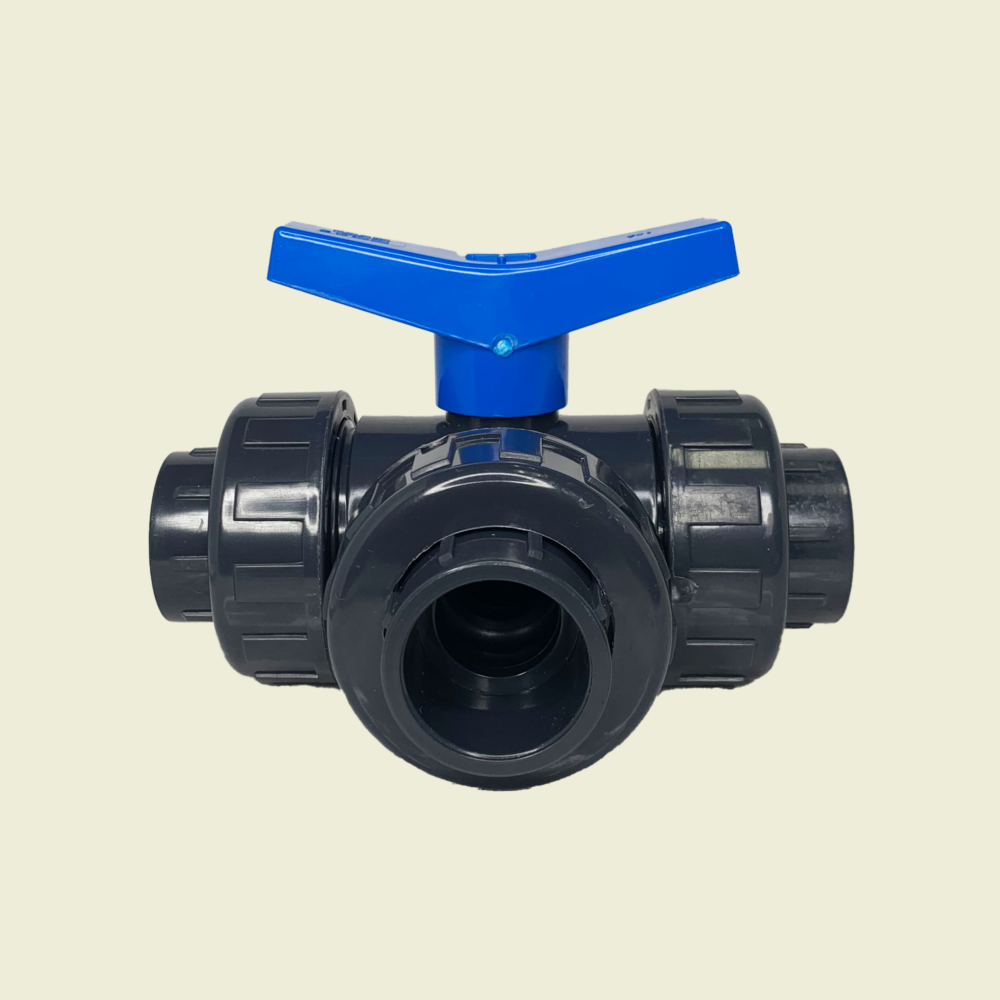 PVC 3-Way Union Ball Valve 1" Trinidad