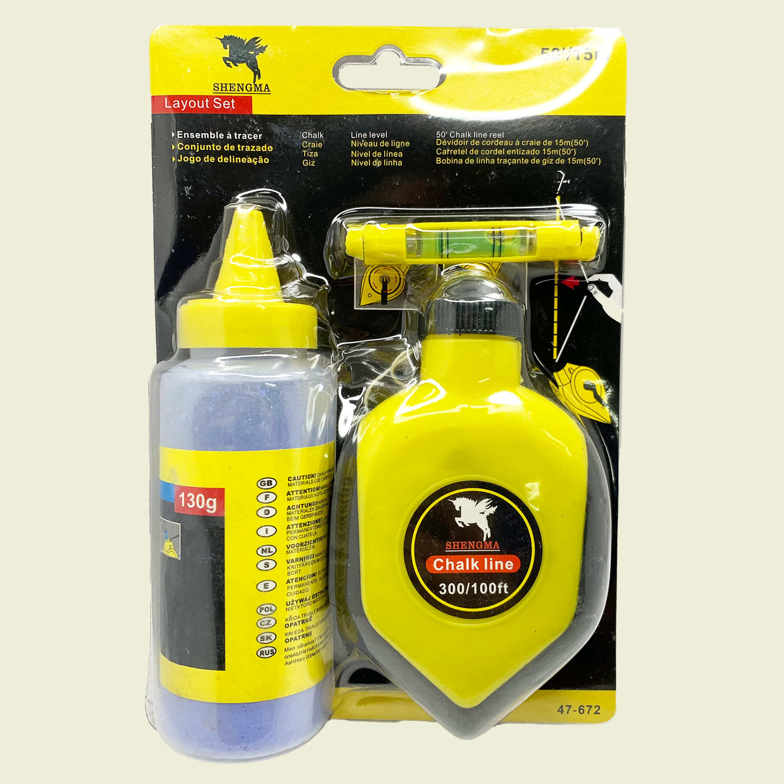 Shengma Layout Set with Chalk Line Reel Trinidad