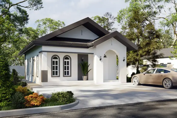 Expressona Lite - Blanco house plan rendering, 2 bed · 1 bath · 750 sq ft