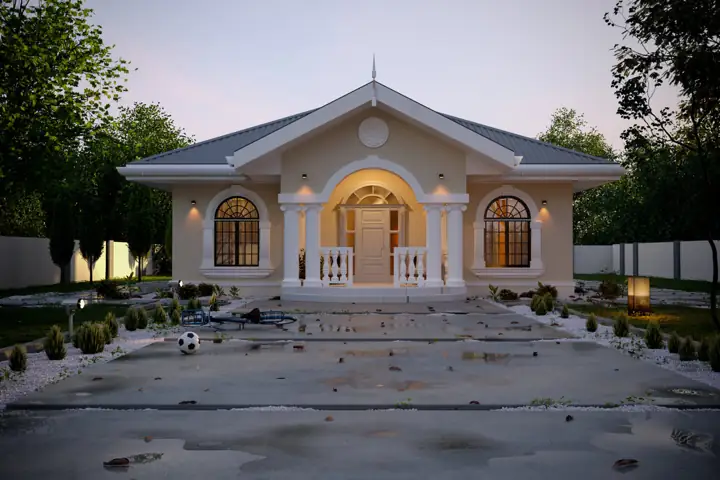 Expressona house plan rendering, 3 bed · 2 bath · 1,650 sq ft