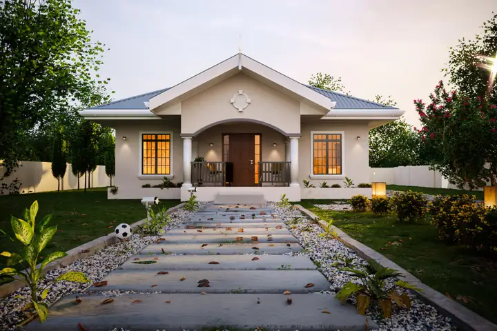 Neo Nu Lite house plan rendering, 2 bed · 1 bath · 1,300 sq ft