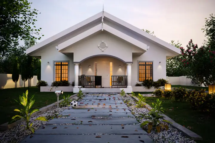Nuvo Lite house plan rendering, 2 bed · 1 bath · 1,300 sq ft