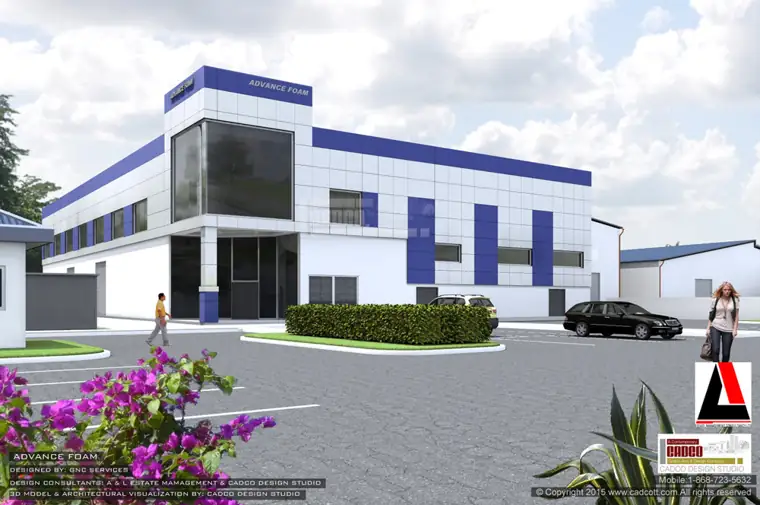 Advance Foam Office, commercial project by CADCO Design Studio