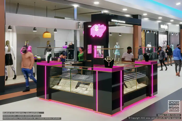 Elena's Collection Kiosk, commercial project by CADCO Design Studio