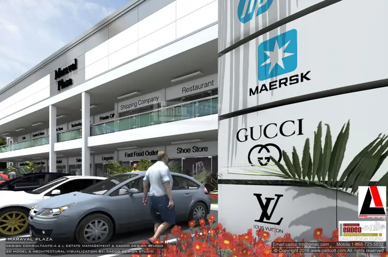 Maraval Plaza Shopping, commercial project by CADCO Design Studio