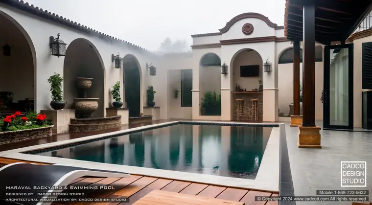 Maraval Backyard Entertainment & Swimming Pool, residential project by CADCO Design Studio